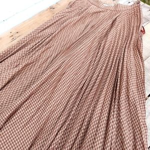 Flowy Houndstooth Midi Skirt Size 4